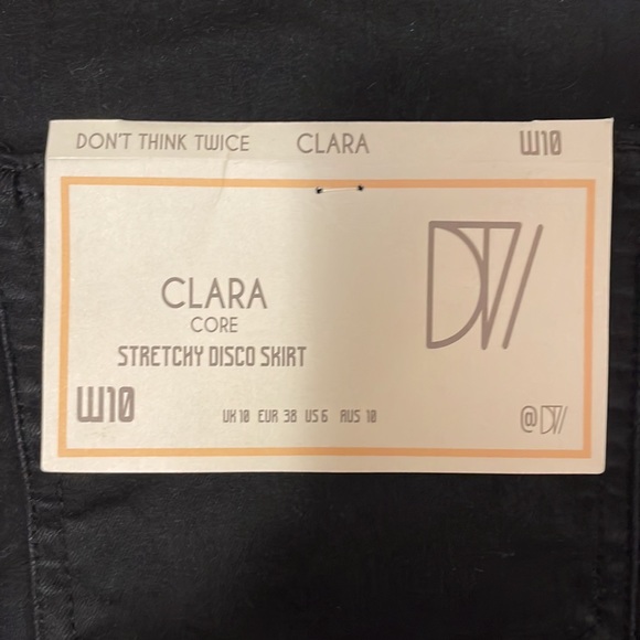 Black Denim Mini Skirt. Super stretchy and comfortable. BNWT. - Picture 4 of 4